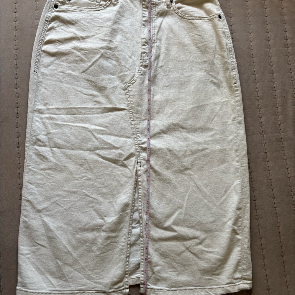 Tommy Hilfiger Cream Midi Pencil Skirt